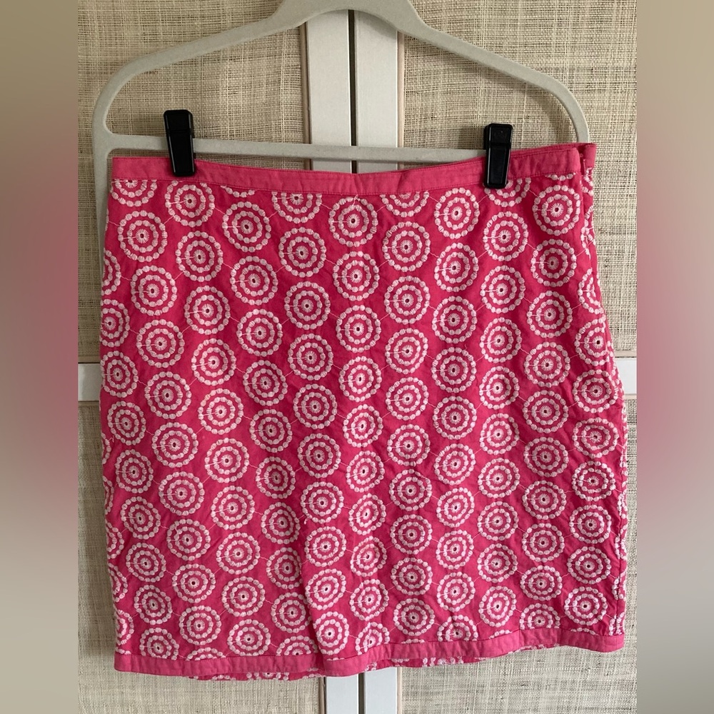 Boden pink eyelet broderie mini skirt UK 14L / US 10L